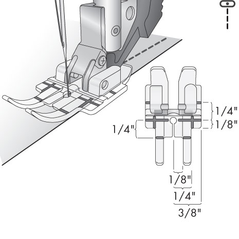 ΠΟΔΙ 1/4" QUILTING ΔΙΑΦΑΝΟ PFAFF