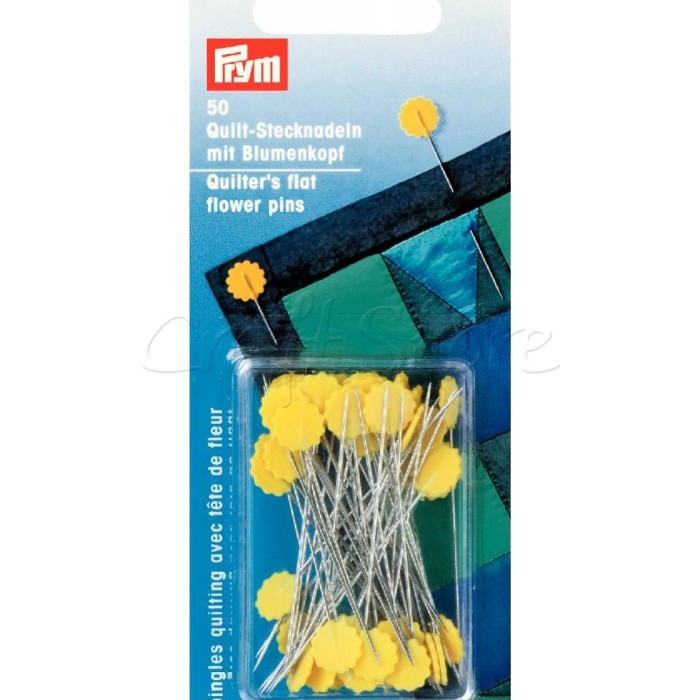 QUILTING PINS WITH FLOWER HEAD