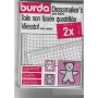 BURDA PATTERN FABRIC SHEETS WITH SMALL CHECKS